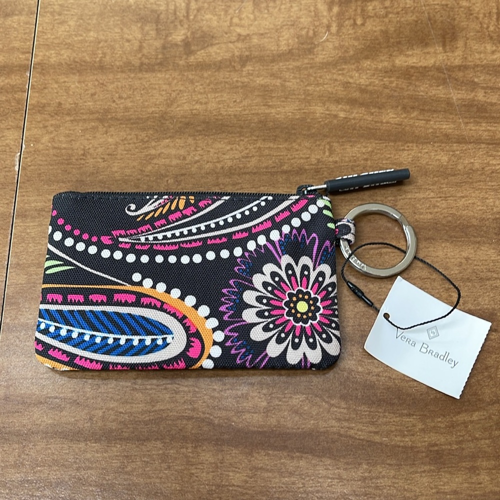 Vera Bradley Bandana Swirl Lighten Up Zip ID Case
